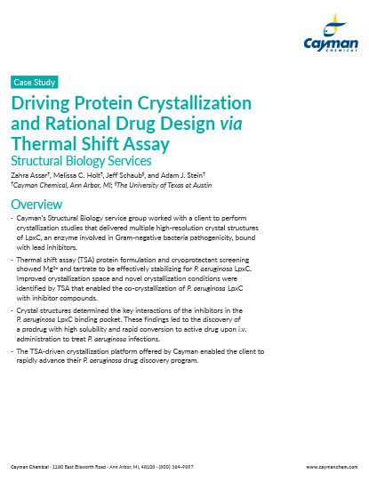 Driving Protein Crystallization and Rational Drug Design <em>via</em> Thermal Shift Assay<br>